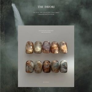 The Favori nuance nails ink FI-8 Jupiter metallic gold brown for gel nail art